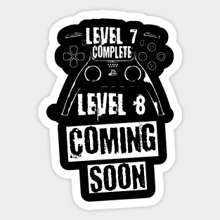 Level 7 Complete, white theme Sticker